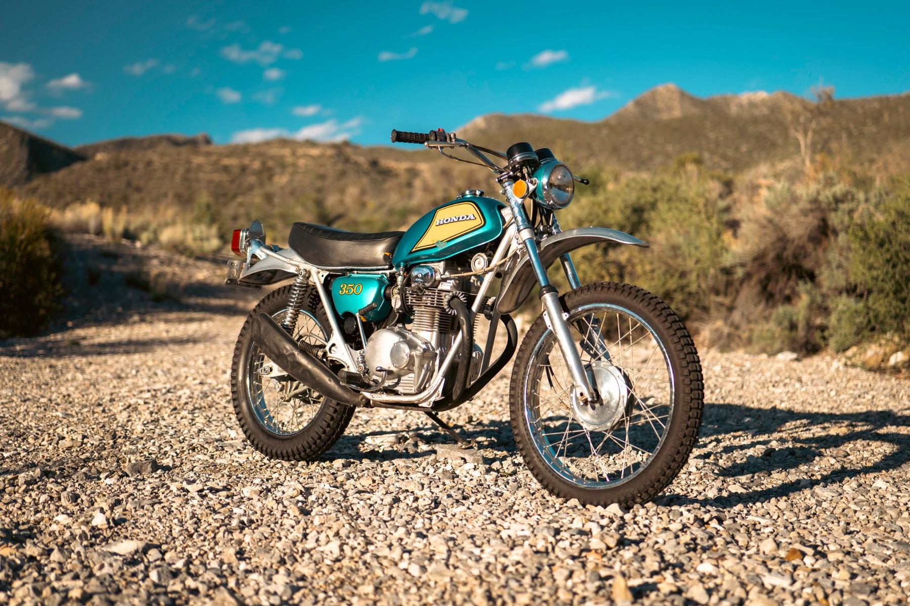 Honda SL350 in the desert